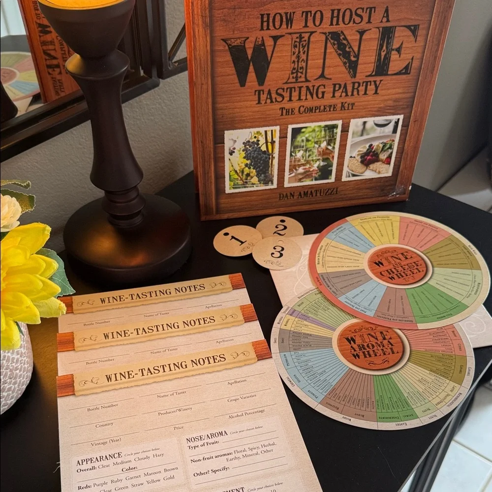 How to Host a Wine Tasting Party Kit by - Brown
